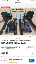Deurrubbers Chevrolet El Camino 1978-1987, Gebruikt, Chevrolet, Deur, Links