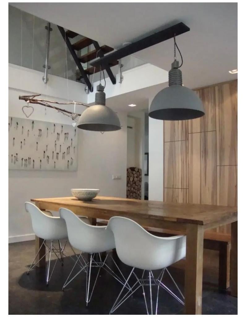 Twee grijze hanglampen (Frezoli Lozz), Ophalen of Verzenden, Minder dan 50 cm