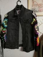 Spijker jas met gehaakt mouwen, Ophalen of Verzenden, Zo goed als nieuw, Blauw