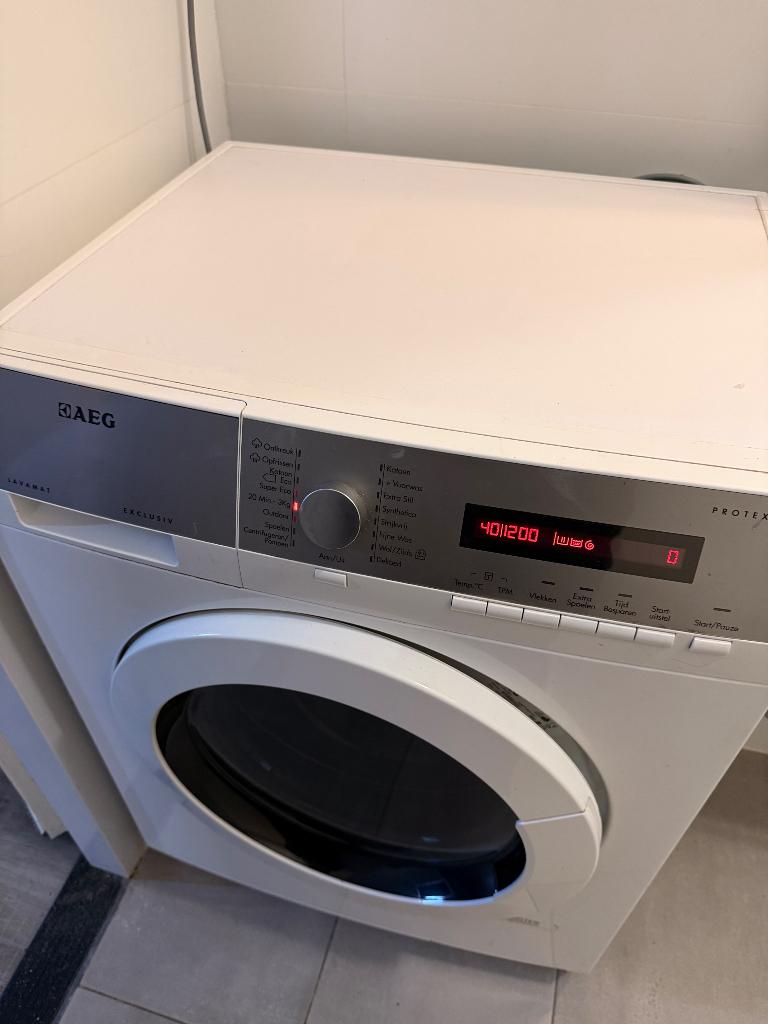 AEG wasmachine, Ophalen, Gebruikt, 1200 tot 1600 toeren, 85 tot 90 cm