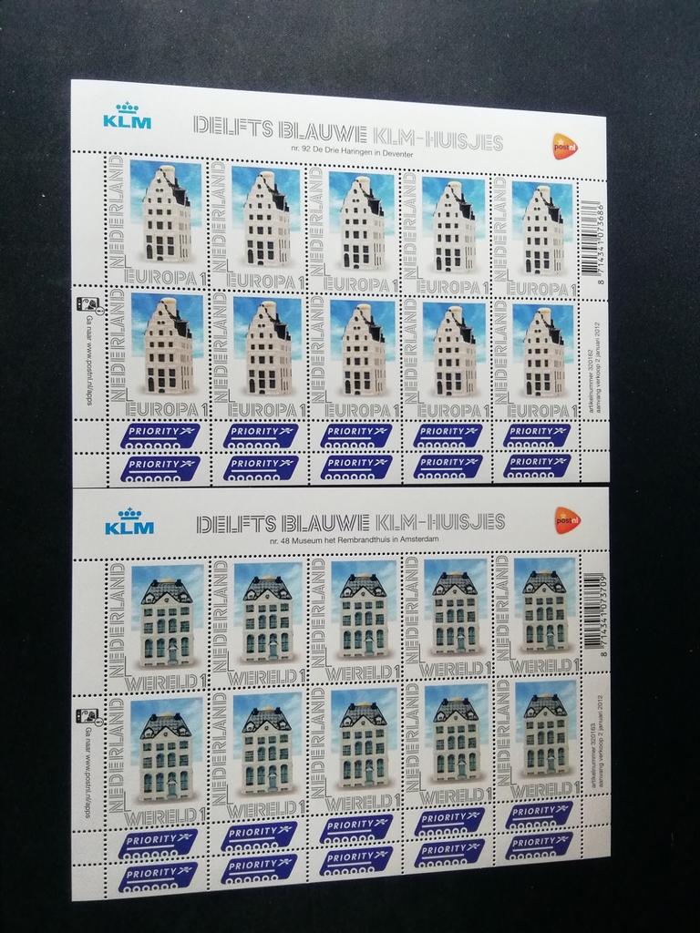 NEDERLAND KLM HUISJES V2898+V2899 POSTFRIS ZONDER PLAKKER RE, Postzegels en Munten, Postzegels | Nederland, Ophalen of Verzenden