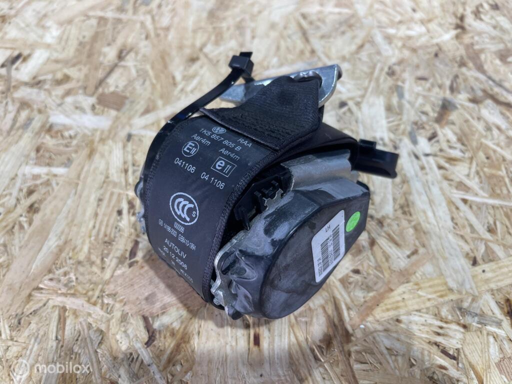 Veiligheidsgordel linksachter Volkswagen Jetta V ('05-'10), Auto-onderdelen, Interieur en Bekleding, Gebruikt, Volkswagen, Ophalen of Verzenden