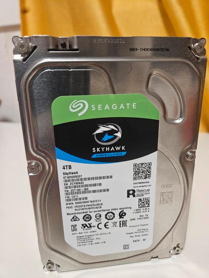Seagate Skyhawk 4TB HDD, Computers en Software, Harde schijven, Gebruikt, Desktop, Intern, HDD, SATA, Ophalen of Verzenden