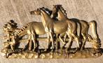 Vintage messing kapstok / sleutelrekje met paarden, Huis en Inrichting, Woonaccessoires | Kapstokken, Wandhaken, Ophalen of Verzenden