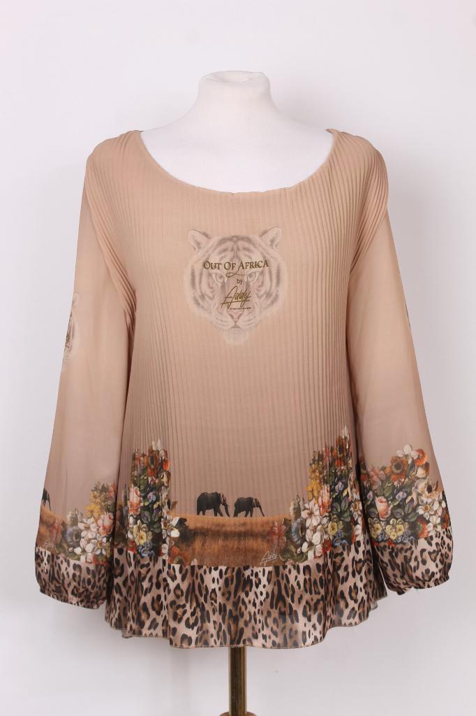 Lente! Tuniek Addy vd Krommenacker maat 44, Kleding | Dames, Blouses en Tunieken, Zo goed als nieuw, Maat 42/44 (L), Beige, Ophalen of Verzenden