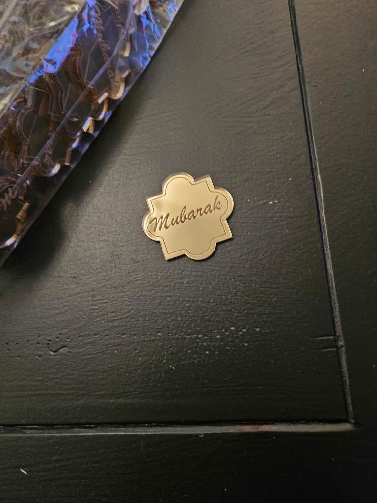 Cupcaketoppers Goudspiegel Plexiglas - +/- 100 stuks, Ophalen of Verzenden, Nieuw, Versiering