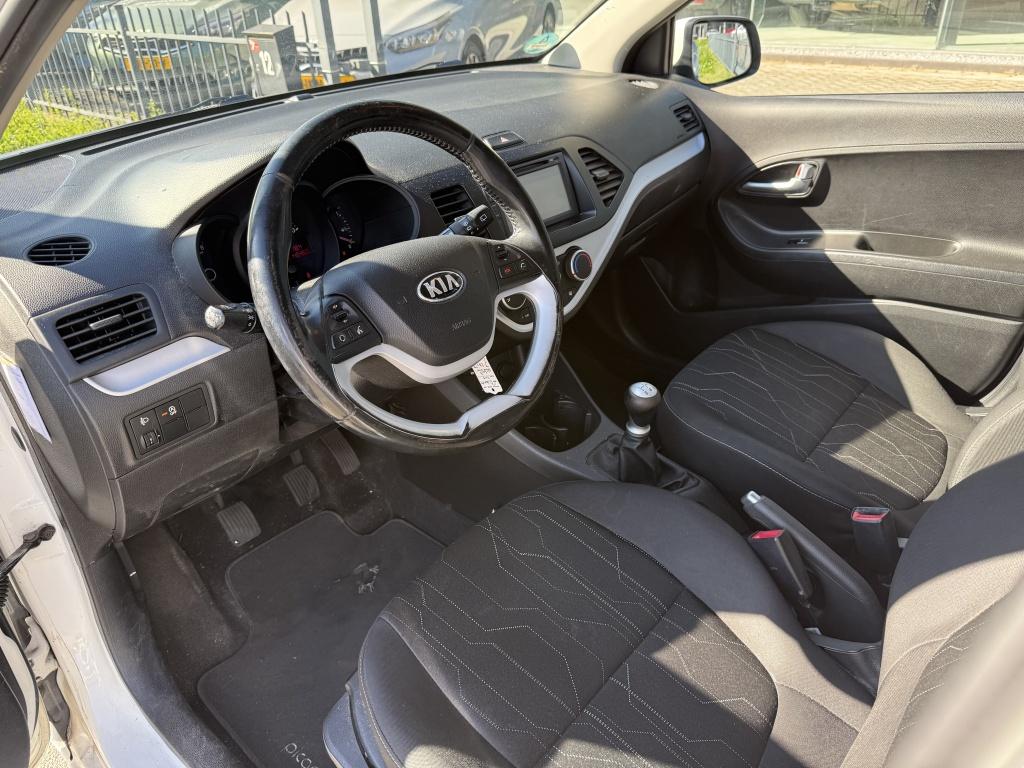 Kia Picanto 1.0 CVVT BusinessLine | Navigatie | Bluetooth me, Euro 5, Stof, Gebruikt, Zwart