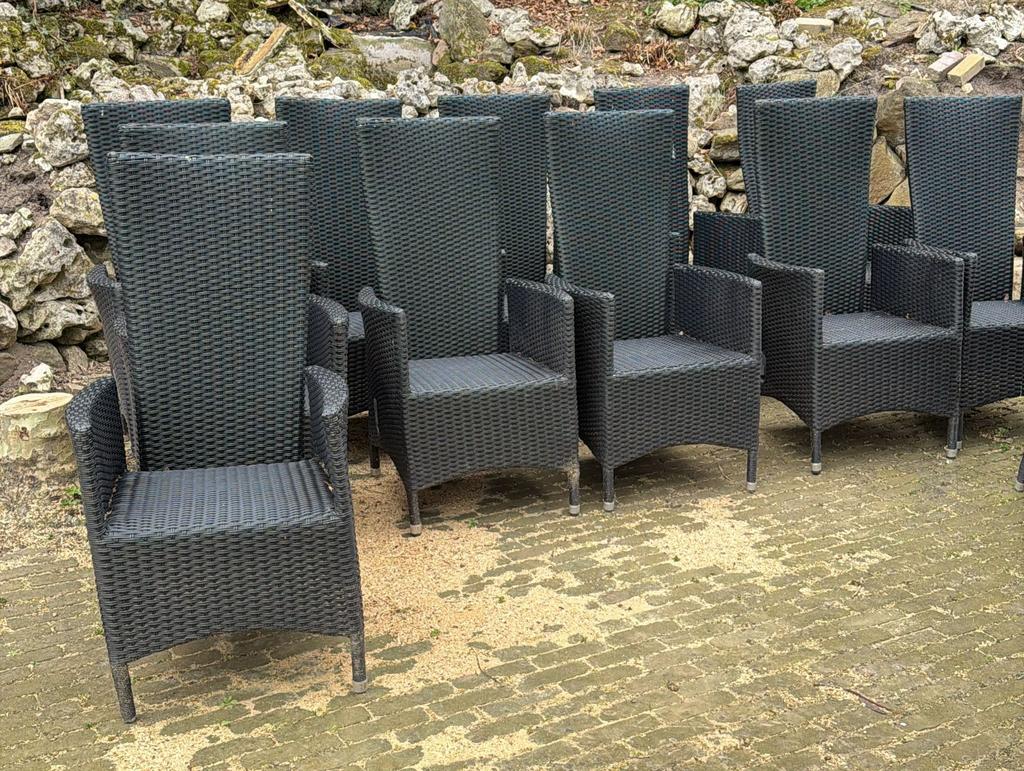 €50,00 voor 13 stoelen! Alles in één keer meenemen!, Ophalen, Gebruikt, Kunststof