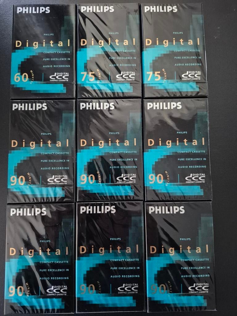 Philips Digital Compact Cassette DCC 60, 75, 90, Cd's en Dvd's, Cassettebandjes, Ophalen of Verzenden