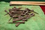 Partijtje antieke hoefnagels ijzeren spijkers, Ophalen of Verzenden