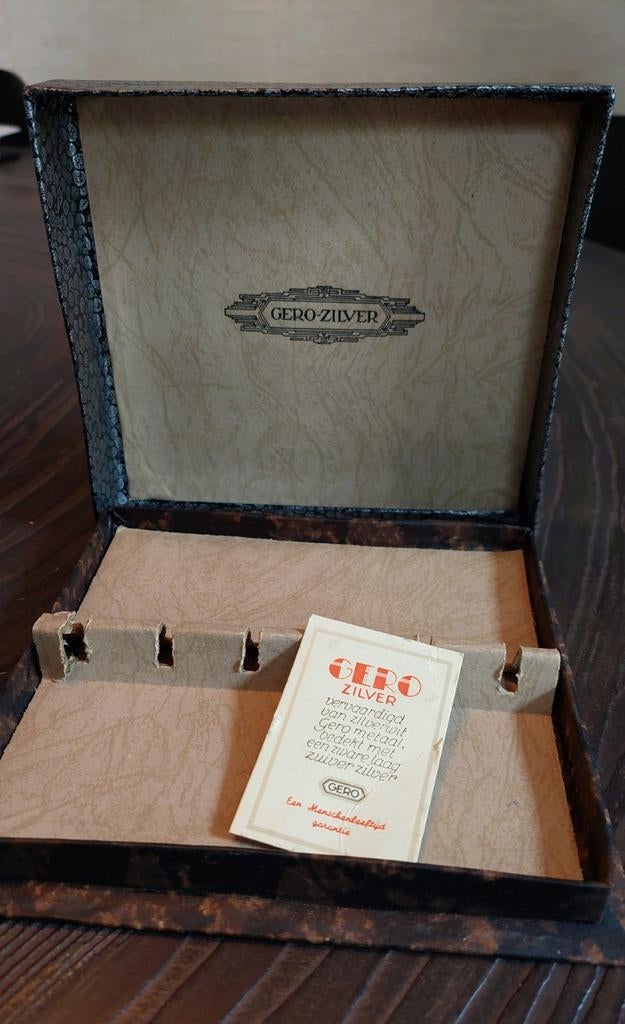 Vintage leeg doosje Gero Zilver, Antiek en Kunst, Ophalen of Verzenden