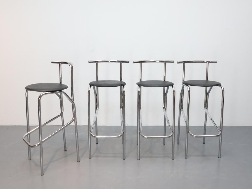 Set van 4 barkrukken | Plurima, Gebruikt, Met voetsteun, ., 60 tot 90 cm