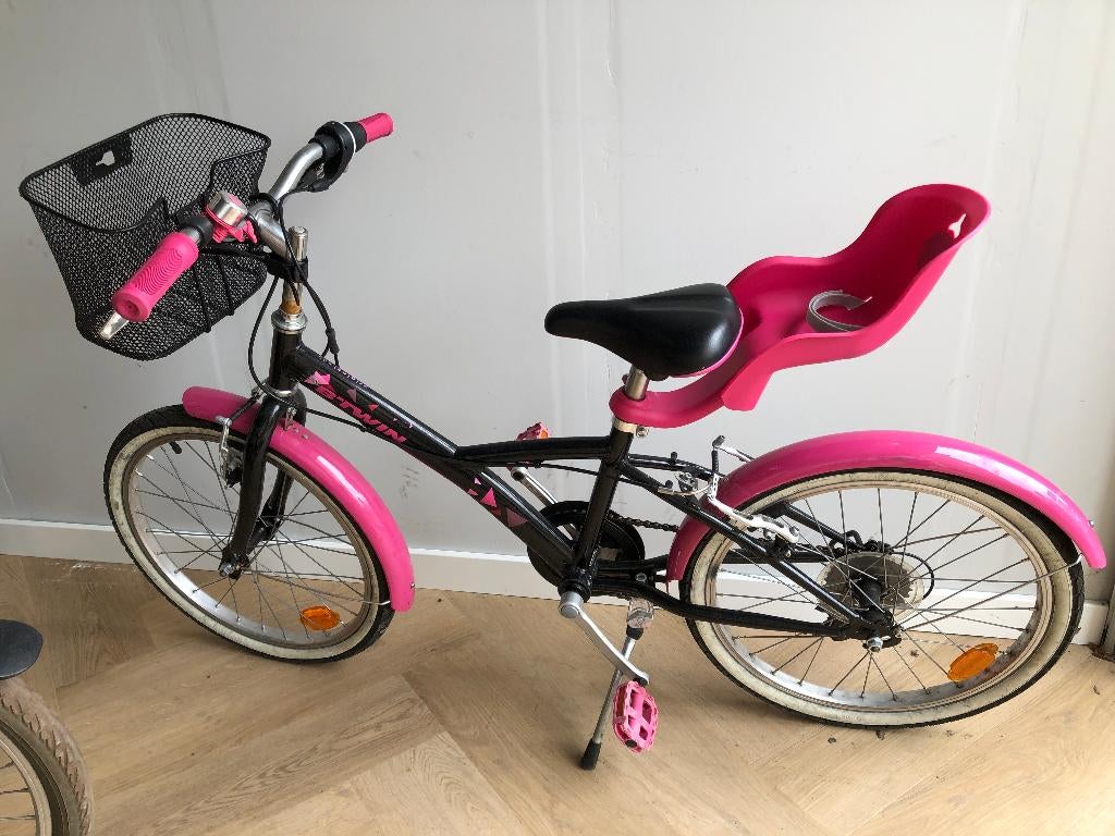 B'Twin fiets 20 inch roze/zwart, Fietsen en Brommers, Fietsen | Kinderfietsjes, Ophalen, Gebruikt, 20 inch of meer, BTWIN