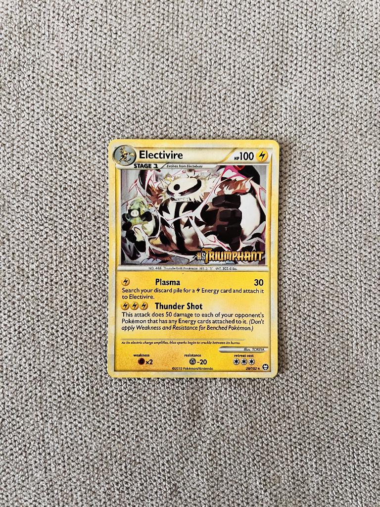 Electivire 20/102 Prerelease HGSS Mint Holo Stamped, Verzenden, Zo goed als nieuw, Losse kaart, Foil