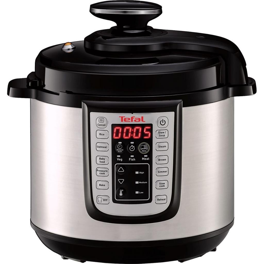 Tefal CY505E Multicooker - 6 Liter Inhoud, Witgoed en Apparatuur, 4 liter of meer, Ophalen of Verzenden, Gebruikt, 3 snelheden of meer