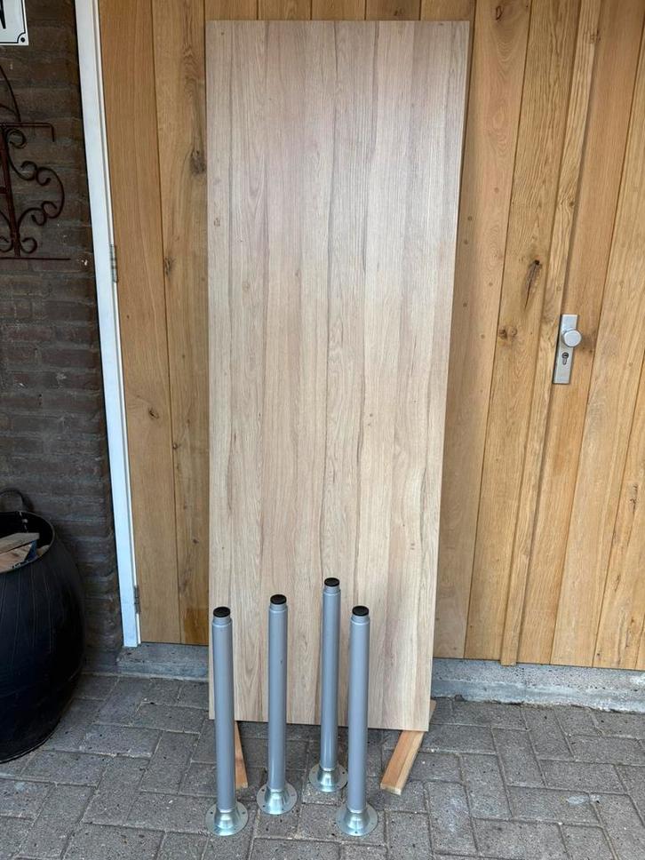 Aanrechtblad met tafelpoten, Doe-het-zelf en Verbouw, Platen en Panelen, Gebruikt, Overige materialen, 20 tot 50 mm, Ophalen