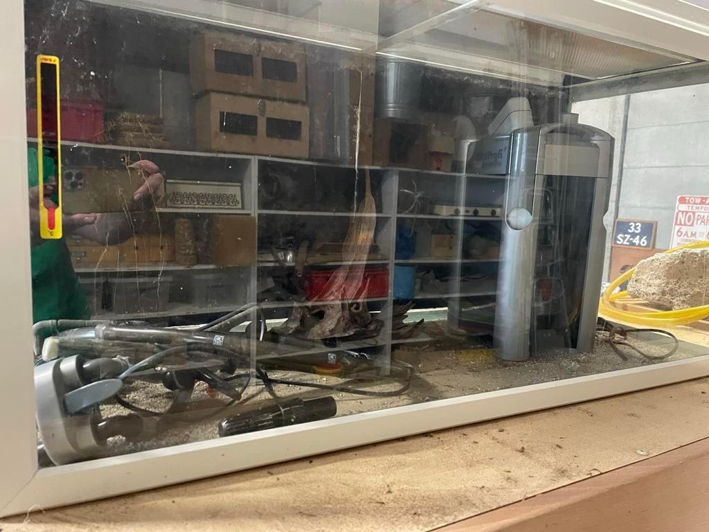 Aquarium met benodigdheden en inrichting, Dieren en Toebehoren, Vissen | Aquaria en Toebehoren, Ophalen, Leeg aquarium