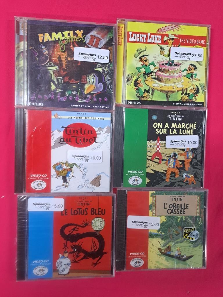 Diverse Philips CDI Spellen - Lucky Luke, Kuifje en meer, Ophalen of Verzenden, Gebruikt, Avontuur en Actie