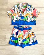 Zara multi colour festival boho shorts & crop top blouse set, Ophalen, Kort, Blauw, Zara