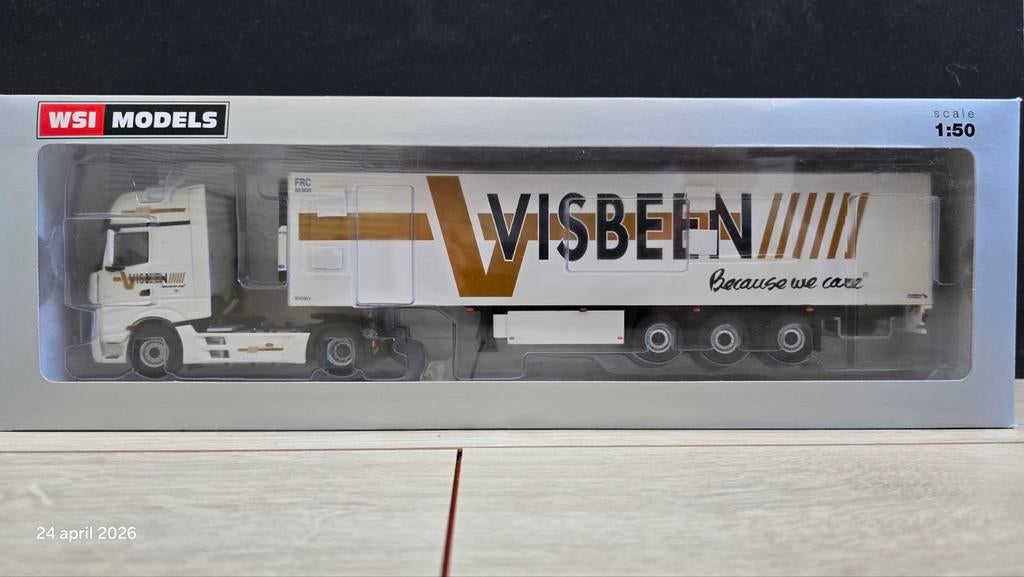 WSI Mercedes Benz Actros Visbeen transport schaal 1:50, Ophalen of Verzenden, Nieuw, Bus of Vrachtwagen, Wsi