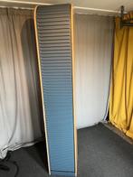 Vintage Amsterdammer roldeurkast, blauw/oker, 205 cm, Ophalen, Minder dan 50 cm, Gebruikt, 200 cm of meer