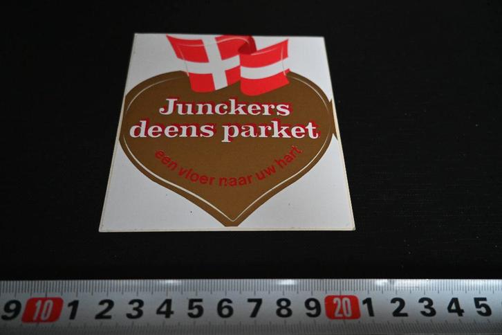 sticker Junckers Deens parket een vloer naar uw hart *, Hobby en Vrije tijd, Stickers en Plaatjes, Zo goed als nieuw, Sticker