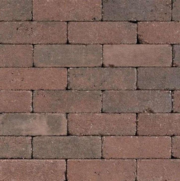 Restpartij getrommelde dikformaat klinkers Groningerbruin, Tuin en Terras, Tegels en Klinkers, Nieuw, Klinkers, Beton, 10 m² of meer
