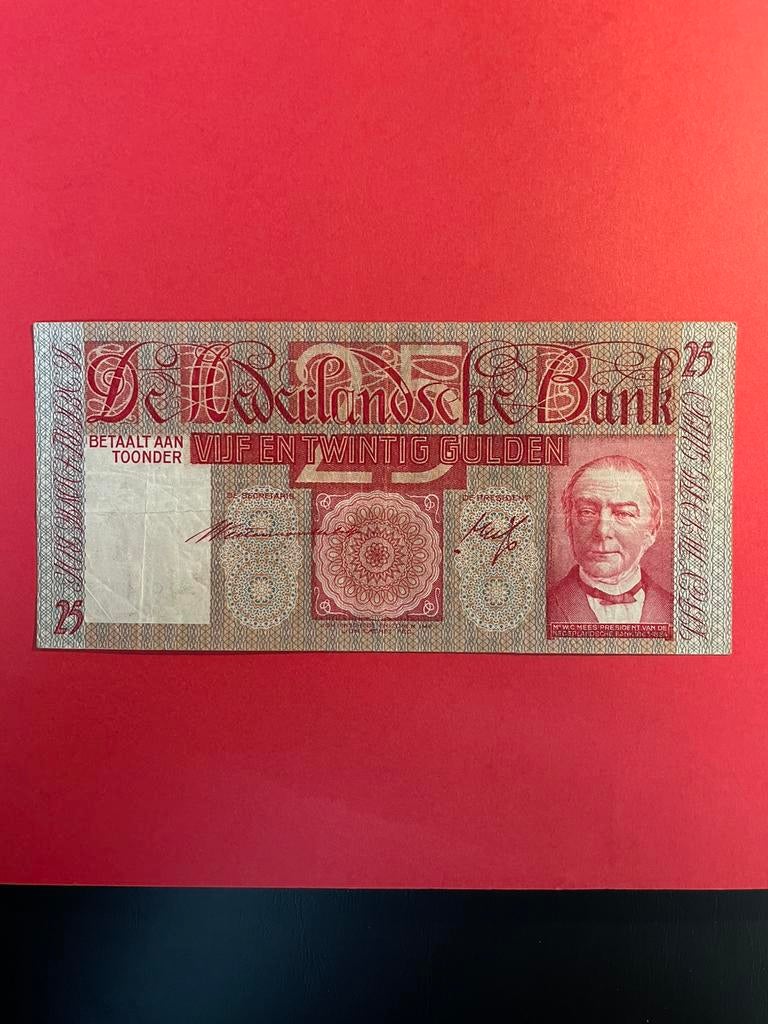 25 gulden 1938 mees PR, Postzegels en Munten, Bankbiljetten | Nederland, Ophalen of Verzenden, 25 gulden