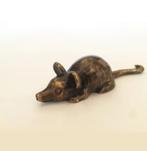 Bronzen Beeldje - Muisje in Brons. Echt brons, Ophalen of Verzenden