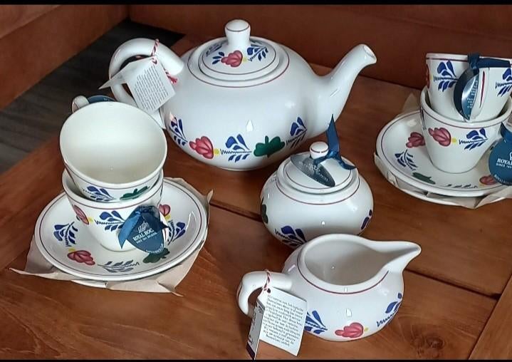 NIEUW Traditioneel Boerenbont Theeservies, Ophalen, Nieuw, Aardewerk, Boerenbont