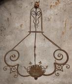 Rustieke luchtige gesmede kroonluchter H 66cm, Ophalen, Gebruikt, Metaal, Gotisch