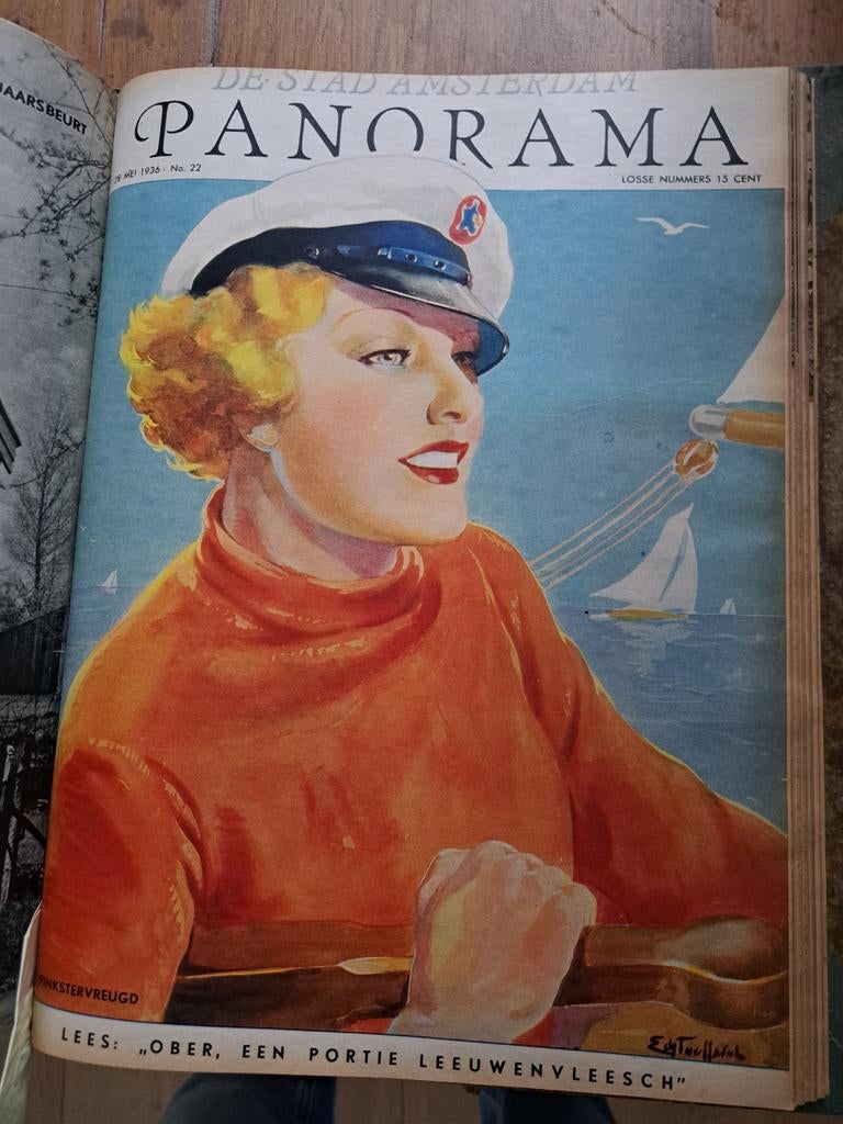 Oude Panorama's 1936 jan-juni met kleurenfoto's, Ophalen of Verzenden
