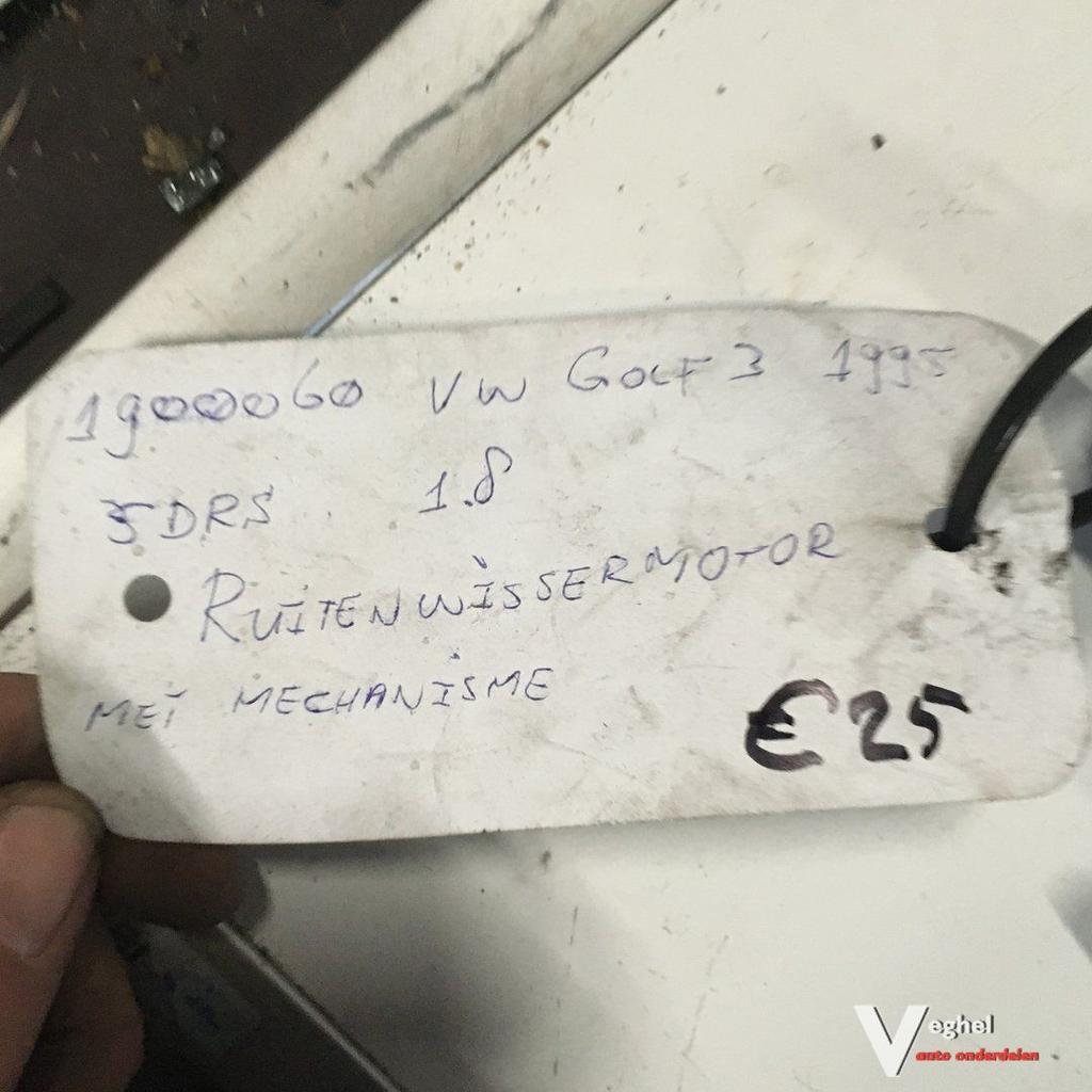 Vw Golf 3   1995 Ruitenwissermechaniek met motor, Gebruikt, -, -, Ophalen of Verzenden