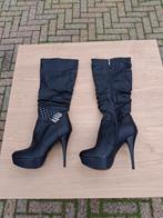 Kayla Hoge Dameslaarzen Zwart Maat 38 NIEUW, Ophalen of Verzenden, Nieuw, Zwart, Hoge laarzen