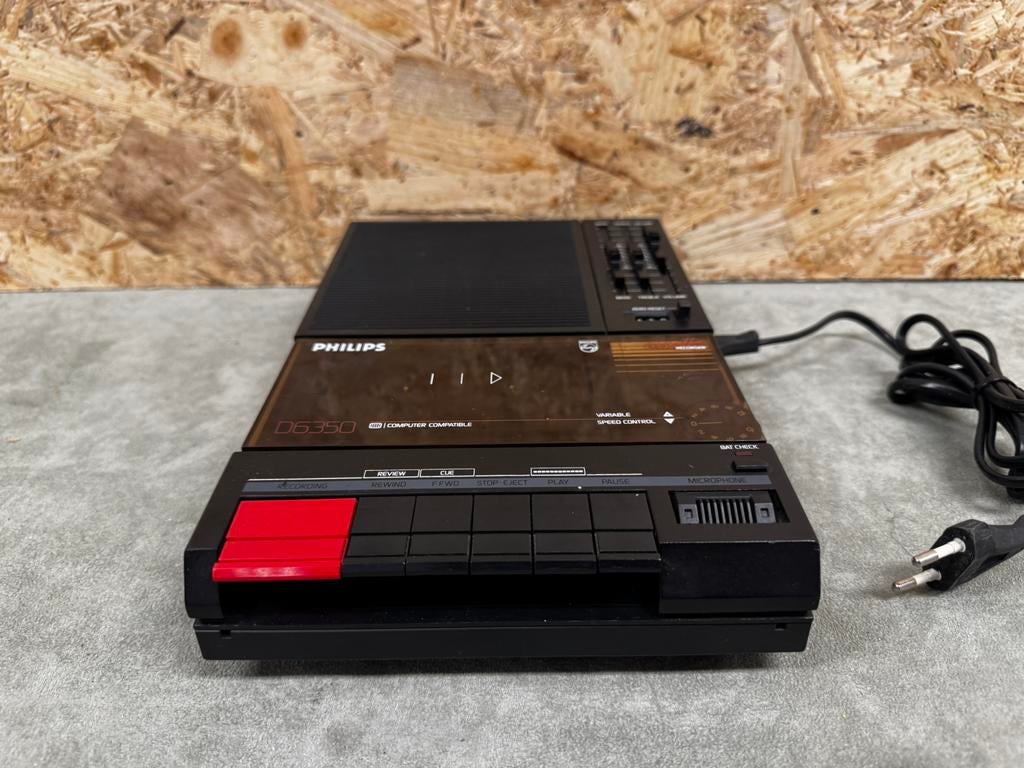 Vintage Philips D6350 Cassetterecorder - ReK4, Philips, Tape counter, Ophalen of Verzenden, Philips