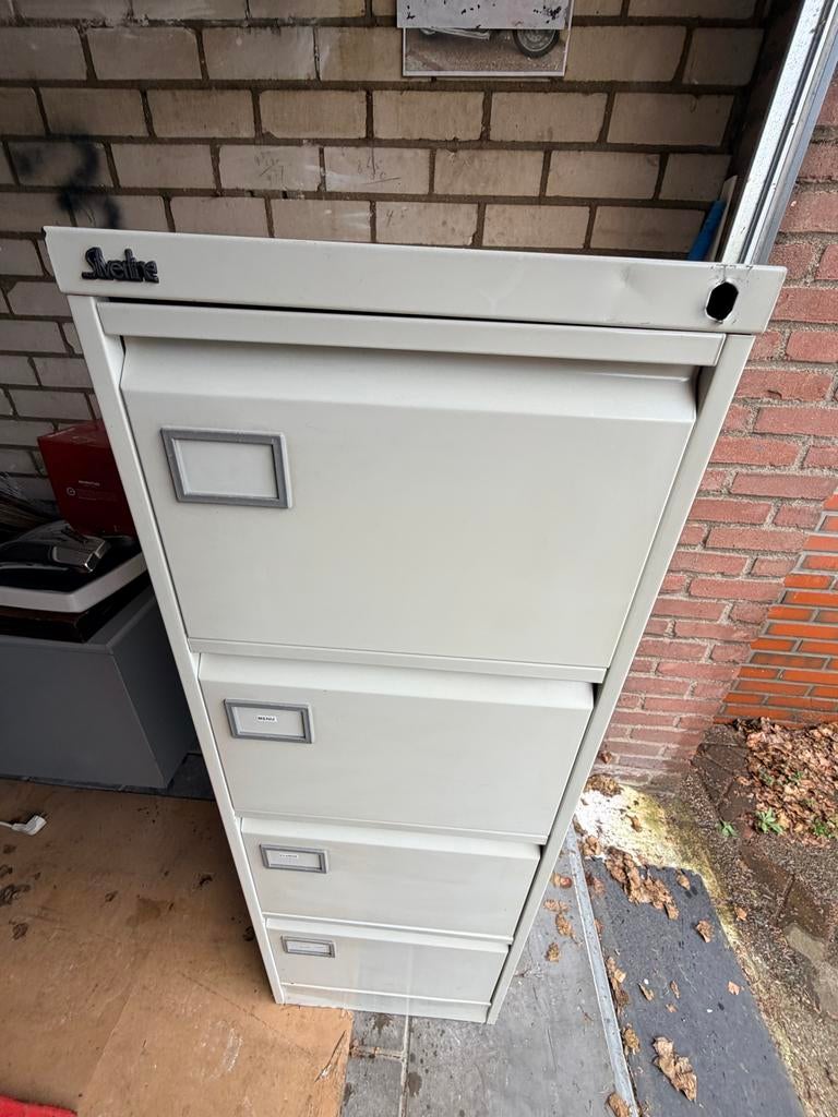 Metalen archiefkast met 4 laden - Steiche, Huis en Inrichting, Kasten | Roldeurkasten en Archiefkasten, Ophalen, Gebruikt, 100 tot 150 cm