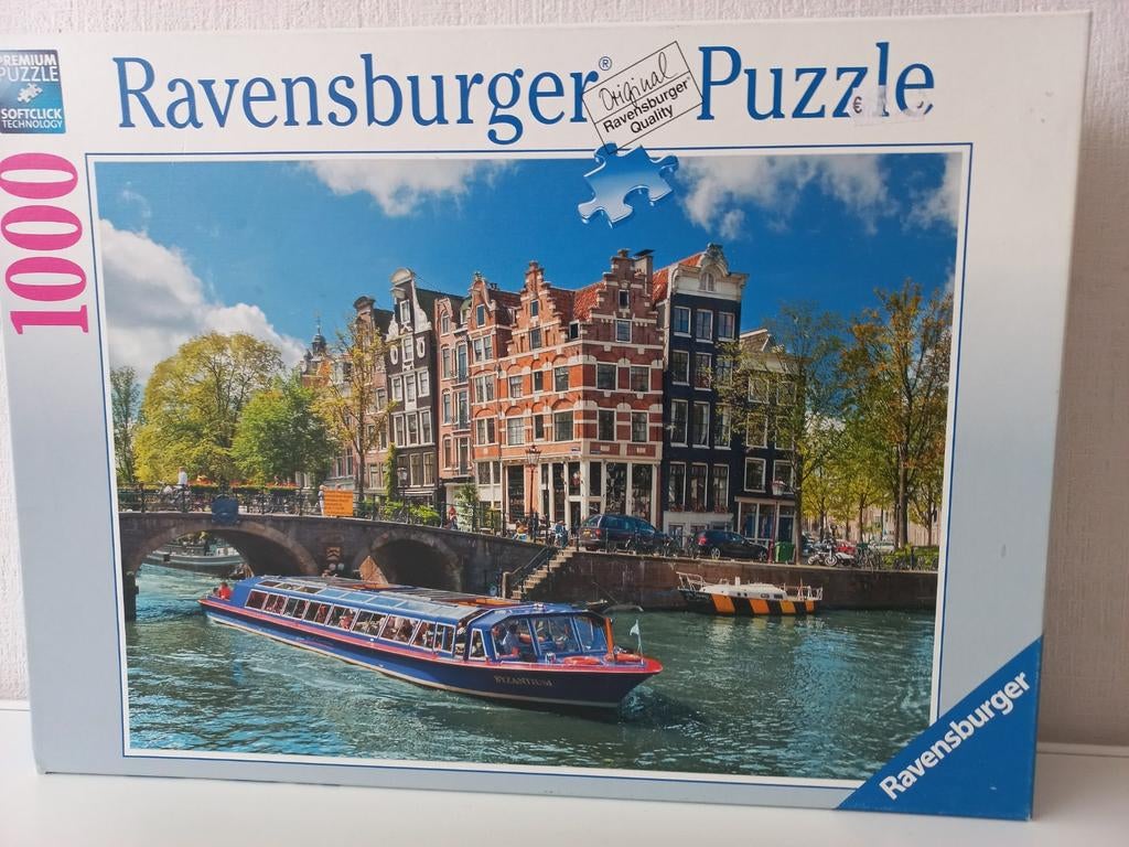 Ravensburger puzzel grachtenvaart Amsterdam, Ophalen, 500 t/m 1500 stukjes, Zo goed als nieuw