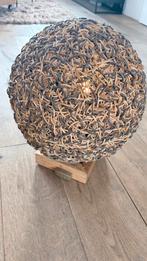 Vloerlamp riet en hout, Ophalen, Gebruikt, Minder dan 100 cm, Warm en gezellig