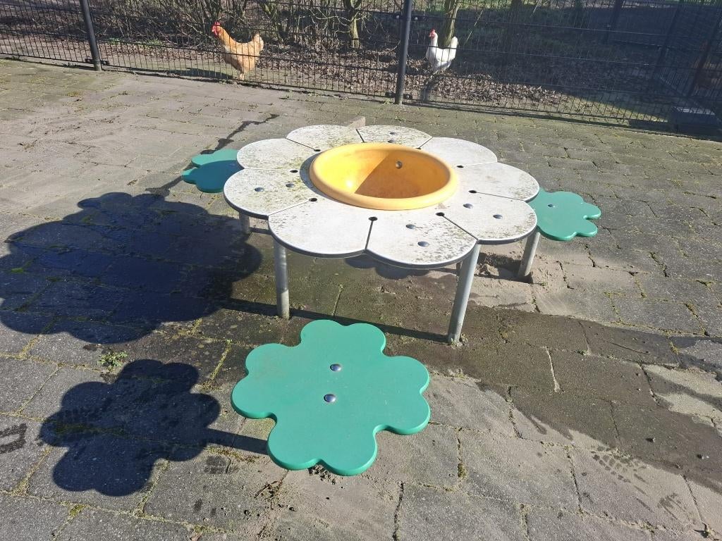 buiten speelgoed, zandtafel, watertafel en stoeltjes, Ophalen of Verzenden, Gebruikt, Zandbak