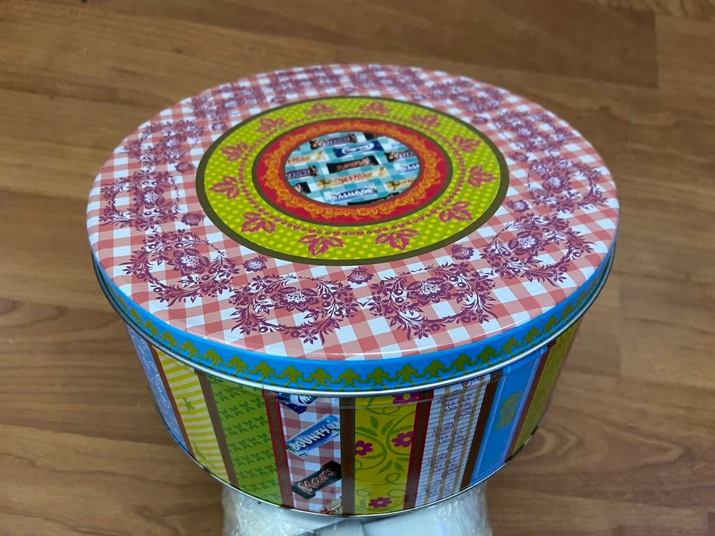 Leuke fleurige Koektrommel, Verzamelen, Ophalen of Verzenden, Zo goed als nieuw, Overige
