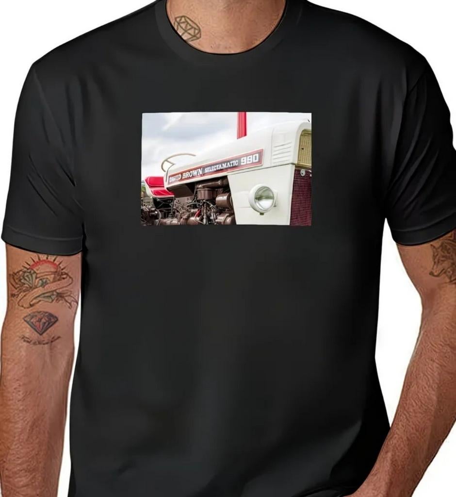 David Brown Selectamatic 990 T-shirt XL zwart, Zwart, Ophalen of Verzenden, David brown, Maat 56/58 (XL)