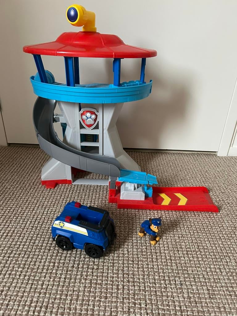 Paw Patrol uitkijktoren met glijbaan., Kinderen en Baby's, Speelgoed | Actiefiguren, Ophalen of Verzenden, Zo goed als nieuw
