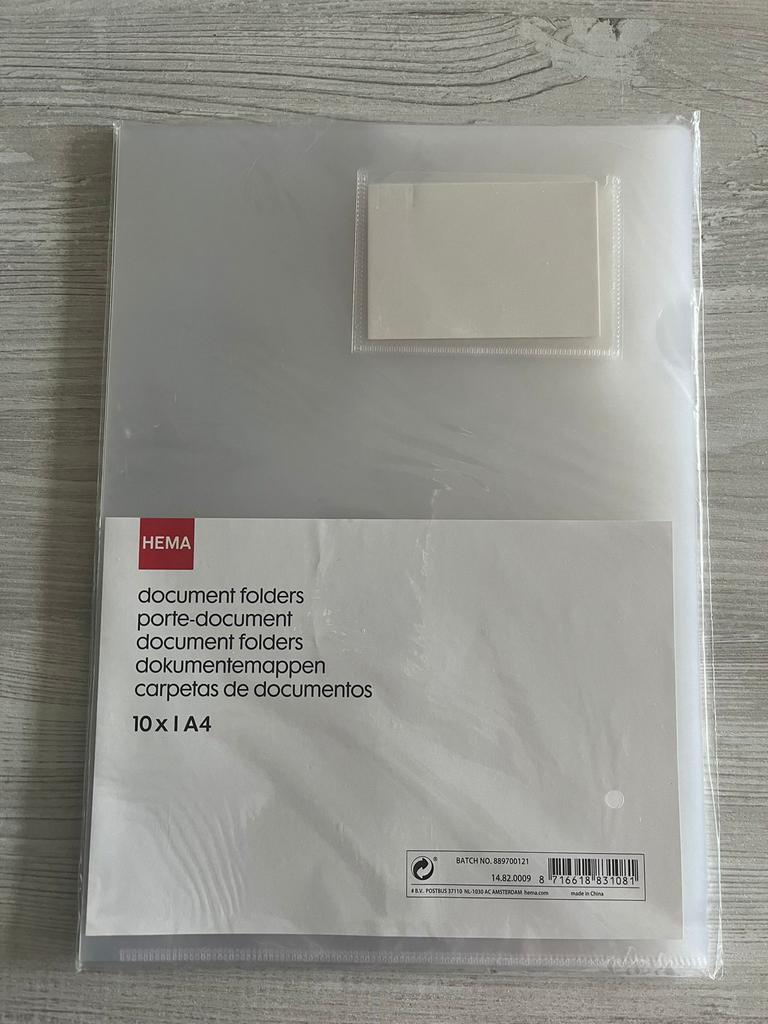Document folders 10x L A4, Ophalen of Verzenden, Zo goed als nieuw