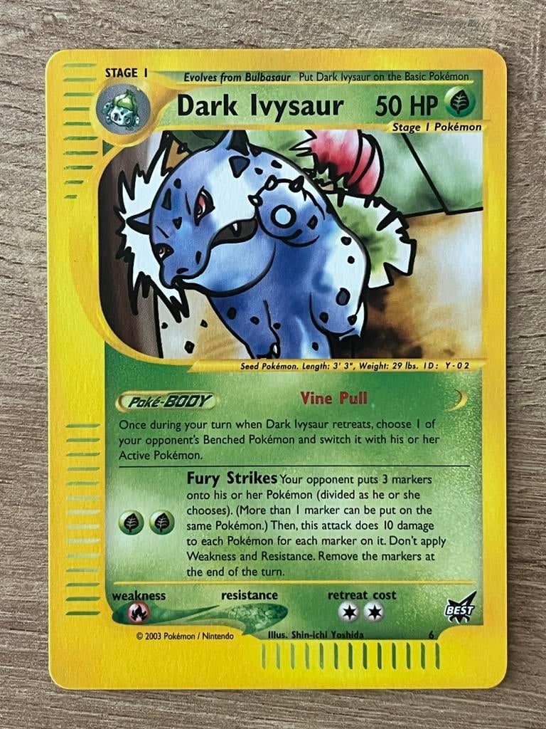 Dark Ivysaur Pokémon Kaart - Best of Game Promos Y-02, Ophalen, Zo goed als nieuw, Losse kaart