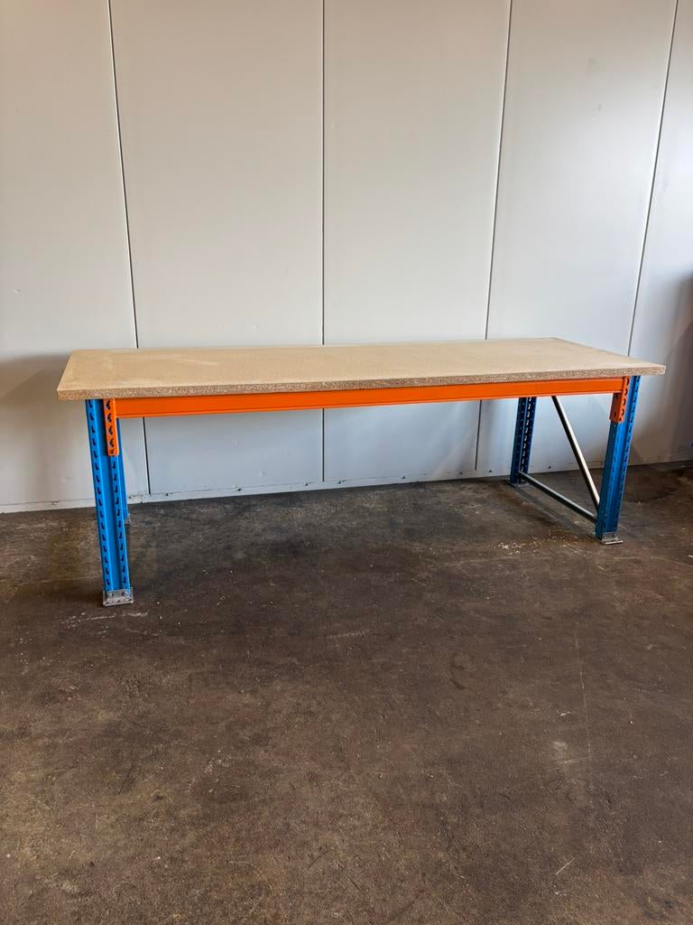 Werktafel 270cm / werbank / inpaktafel / paktafel / magazijn, Ophalen, Gebruikt, ., 170 cm of meer