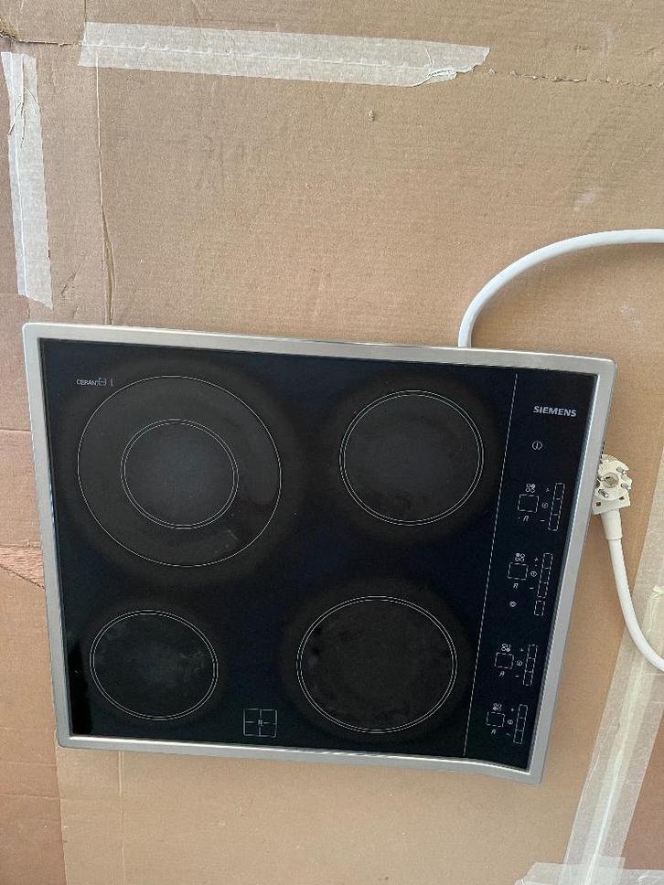Siemens keramische kookplaat, Witgoed en Apparatuur, Kookplaten, Gebruikt, Inbouw, Keramisch, 4 kookzones, Ophalen