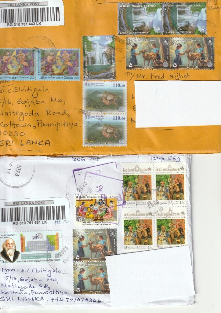Sri Lanka gestempeld Modern op Papier, Postzegels en Munten, Postzegels | Azië, Verzenden, Gestempeld, Zuid-Azië