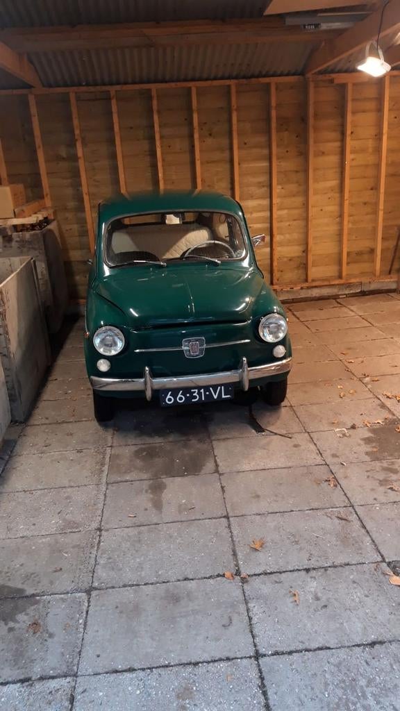 Fiat 600 0.8 E 1972 Groen, 4 cilinders, Origineel Nederlands, Bedrijf, Handgeschakeld