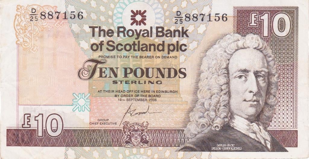 THE ROYAL BANK SCOTLAND TEN POUNDS 2006, Ophalen of Verzenden, Overige landen
