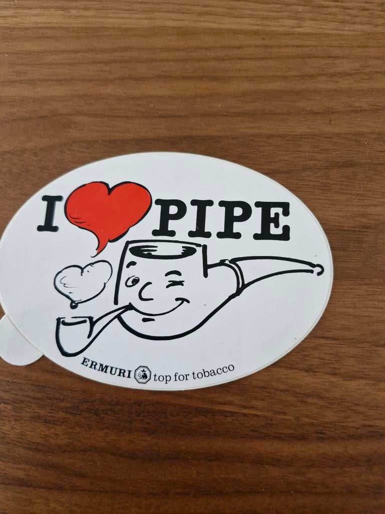 7001 I love pipe sticker Ermuri top for tobacco, Verzamelen, Ophalen of Verzenden